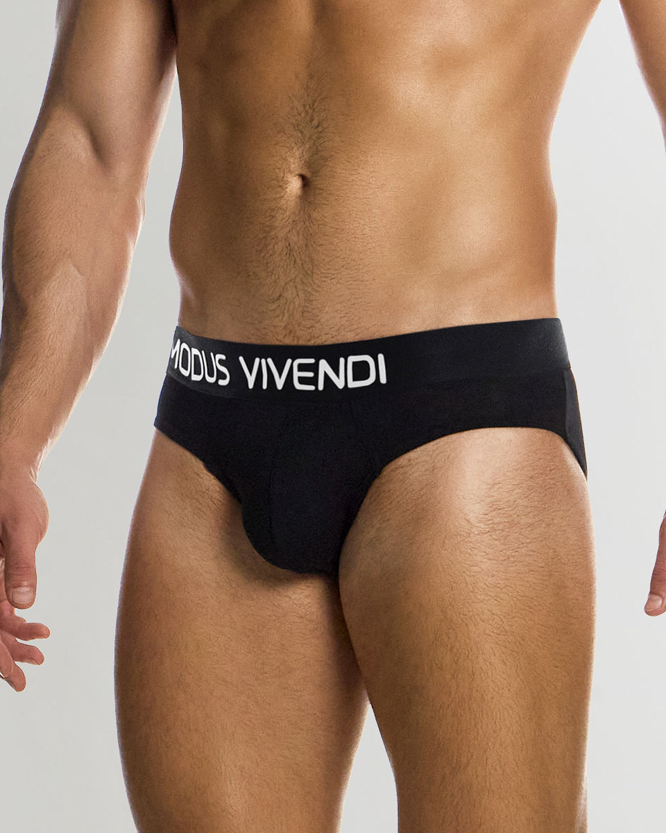 Modus Vivendi Silk Classic Brief Black-white