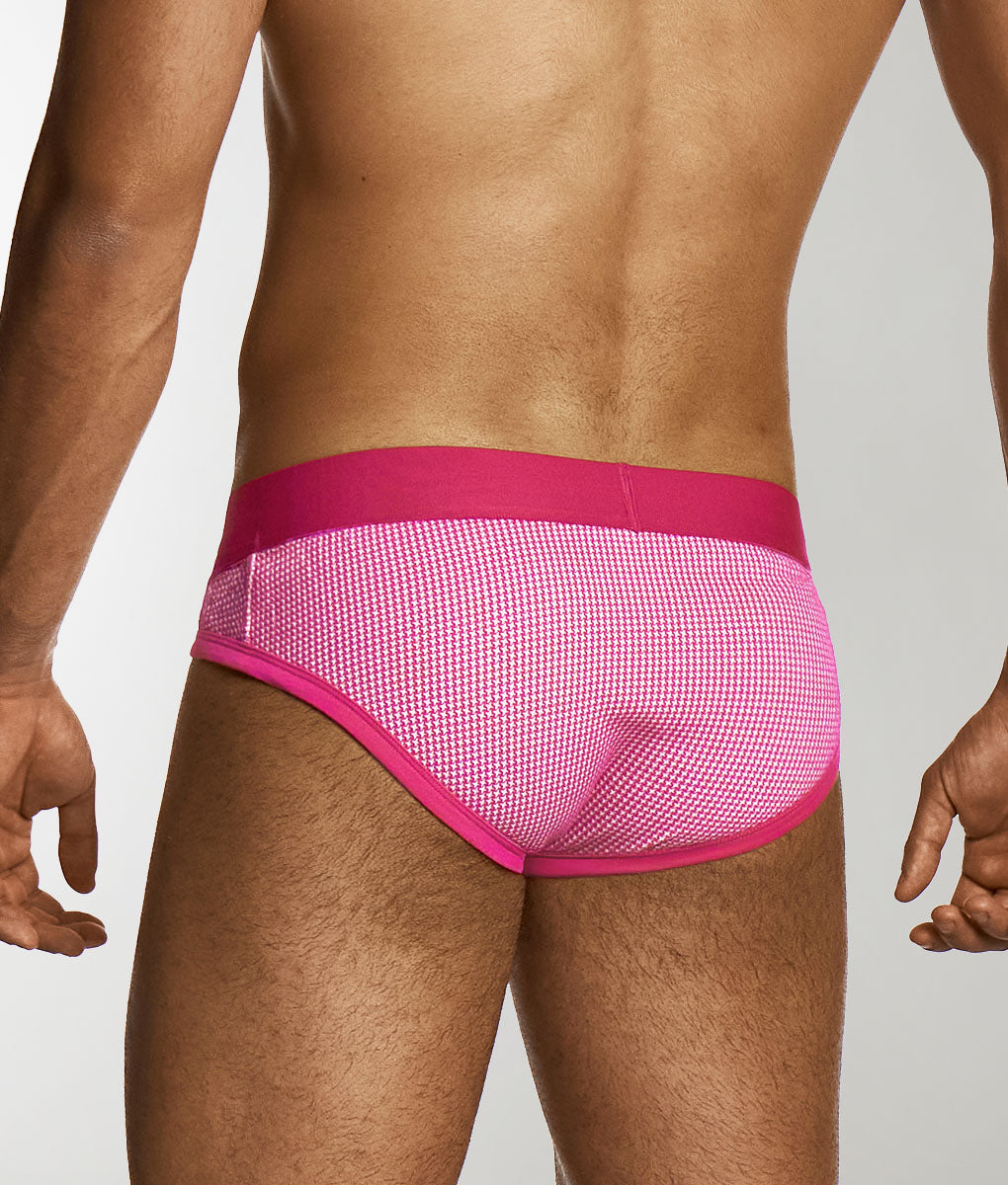 Modus Vivendi Pied de Coq Classic Brief Fuschia