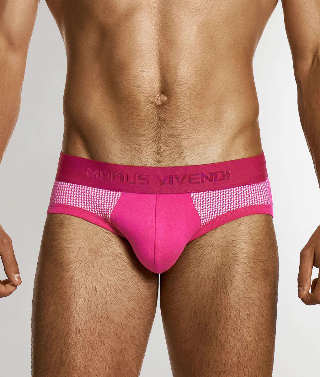 Modus Vivendi Pied de Coq Classic Brief Fuschia