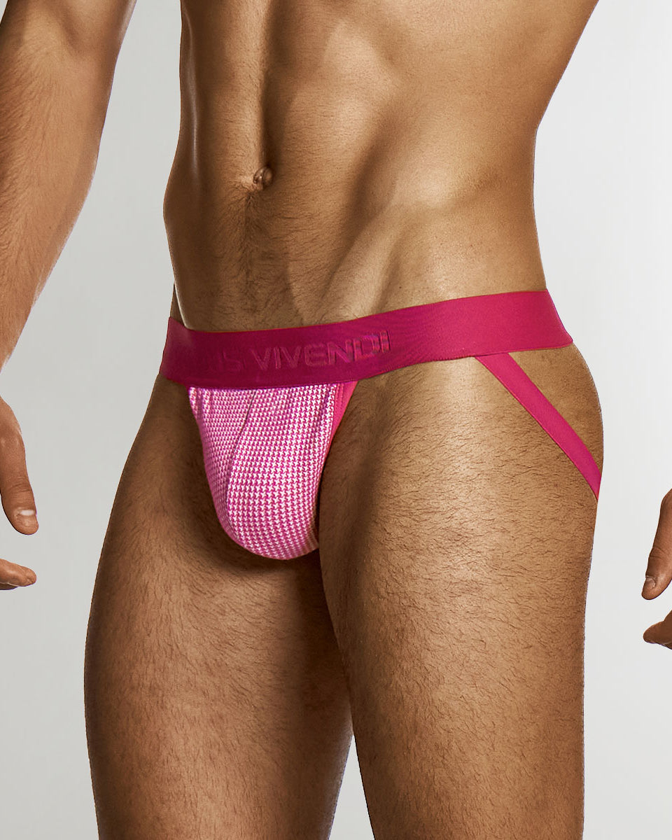 Modus Vivendi Pied de Coq Jockstrap Fuschia