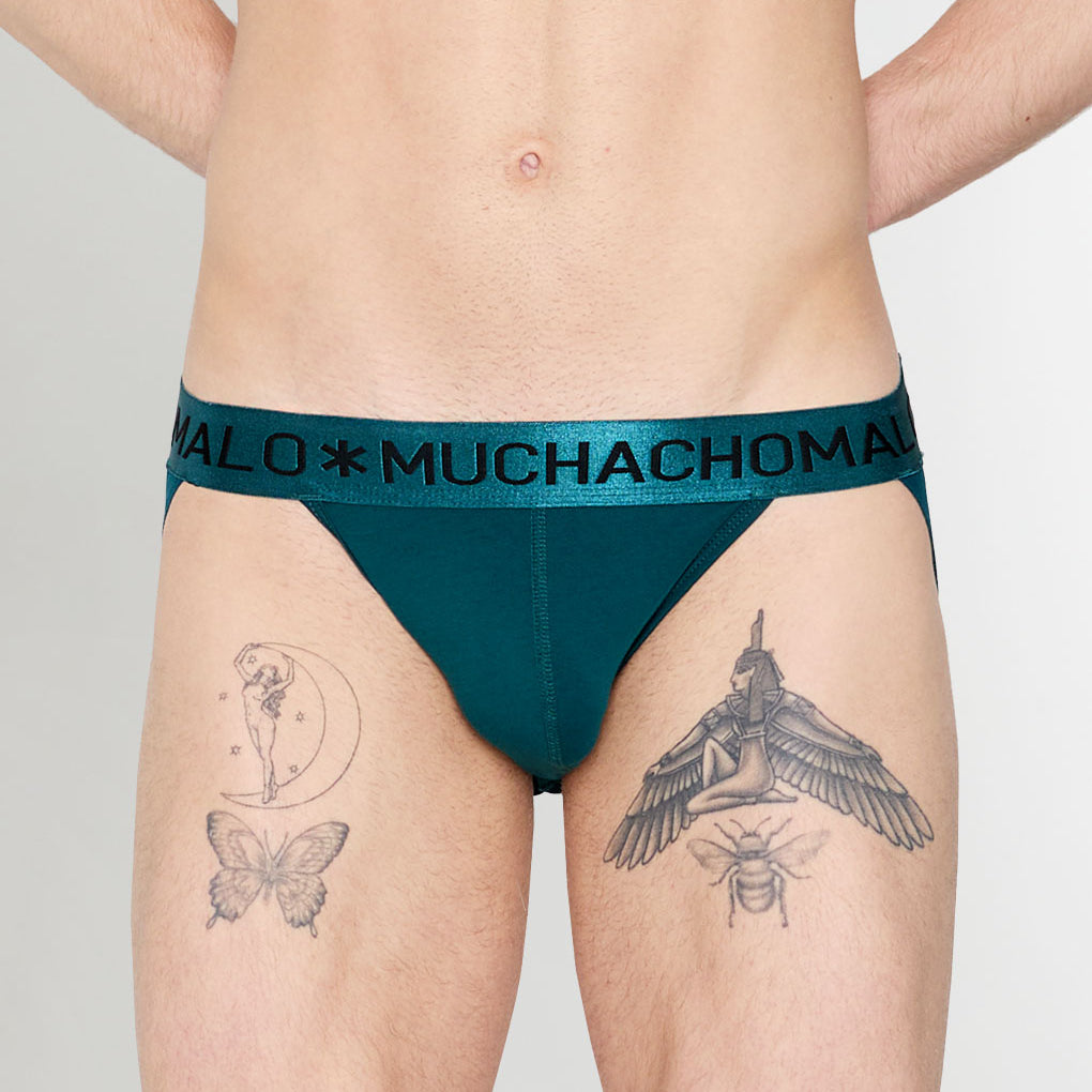 Muchachomalo Pink Cockatoo Solid Jockstrap Deep-teal