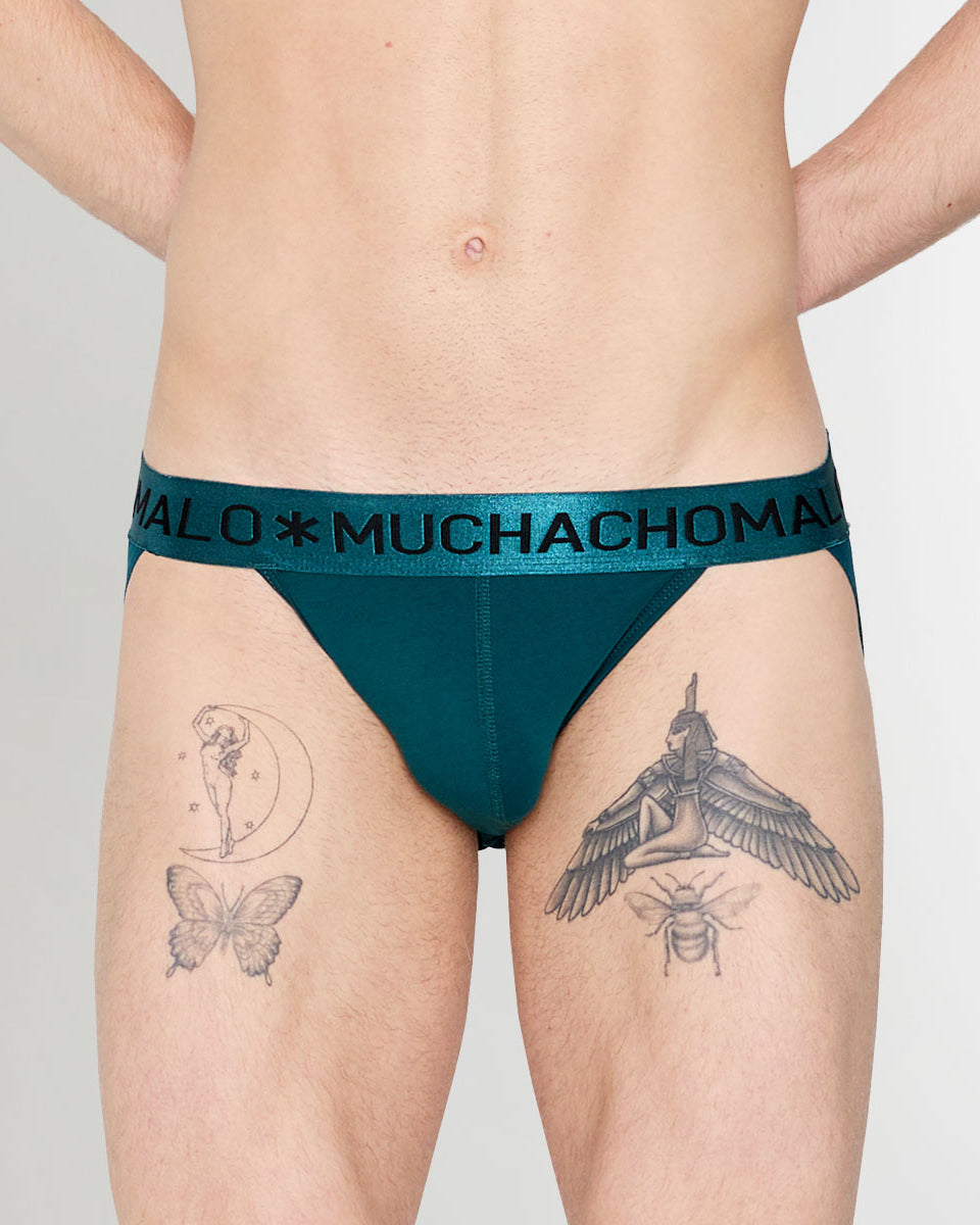 Muchachomalo Pink Cockatoo Solid Jockstrap Deep-teal