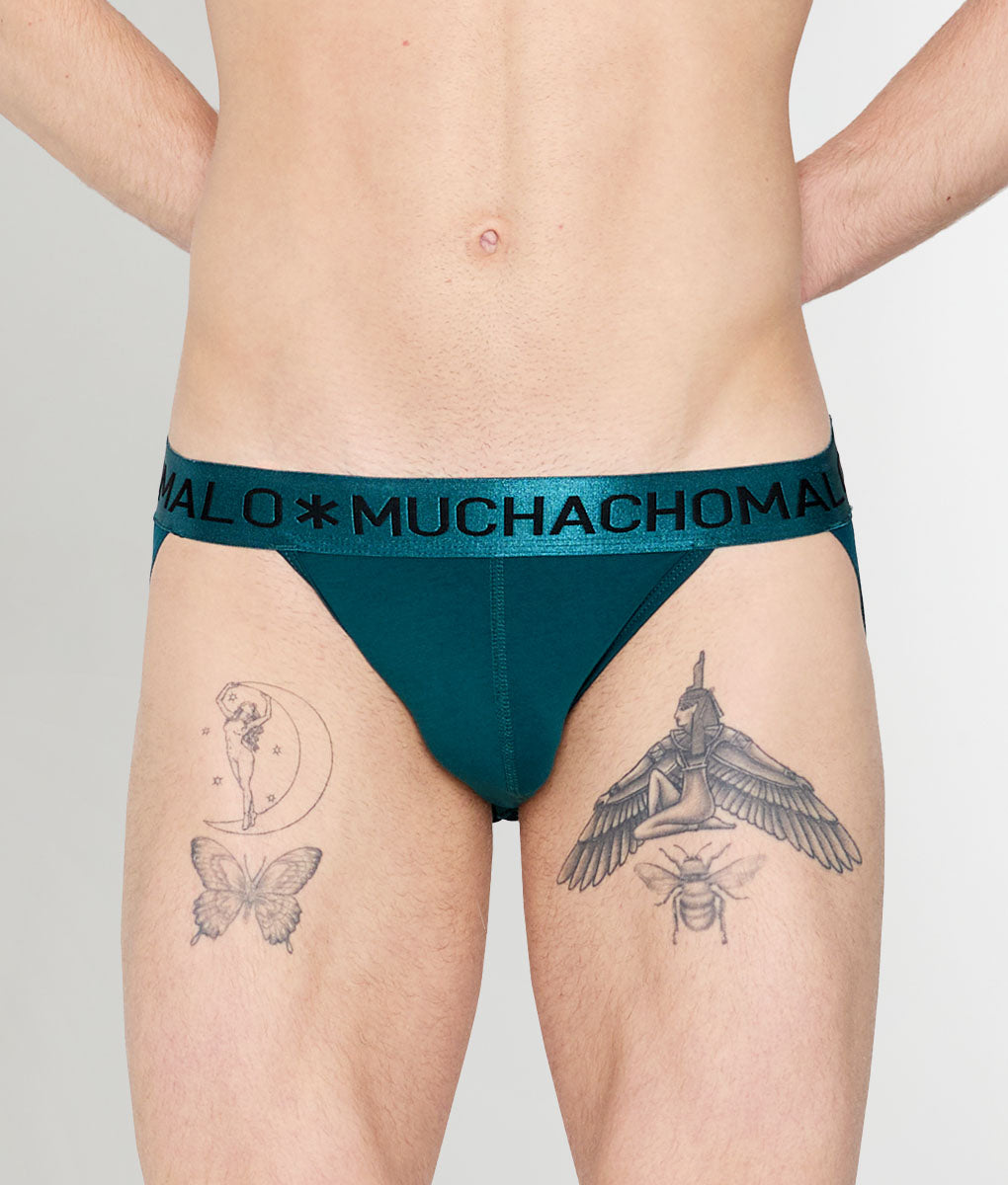 Muchachomalo Pink Cockatoo Solid Jockstrap Deep-teal