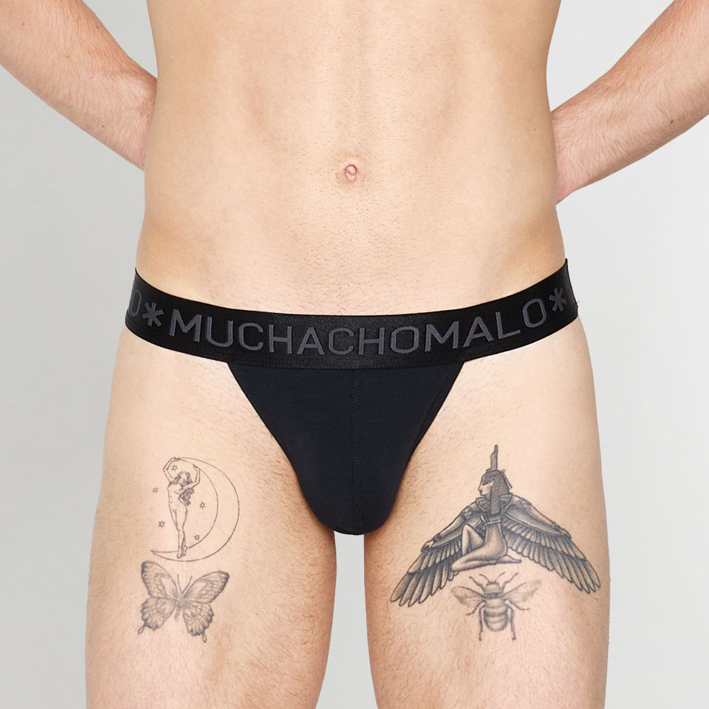 Muchachomalo Dalmatian Solid Thong Anthracite