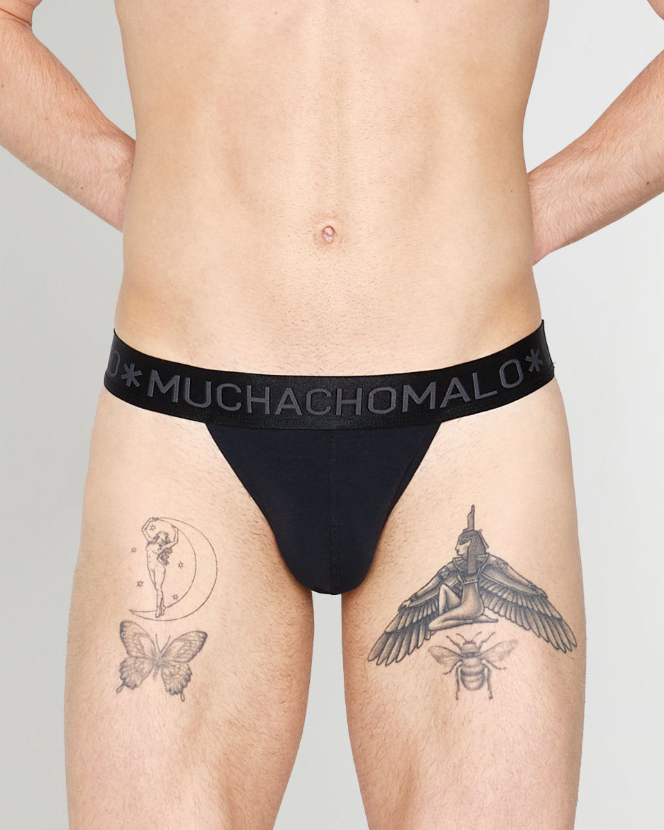 Muchachomalo Dalmatian Solid Thong Anthracite