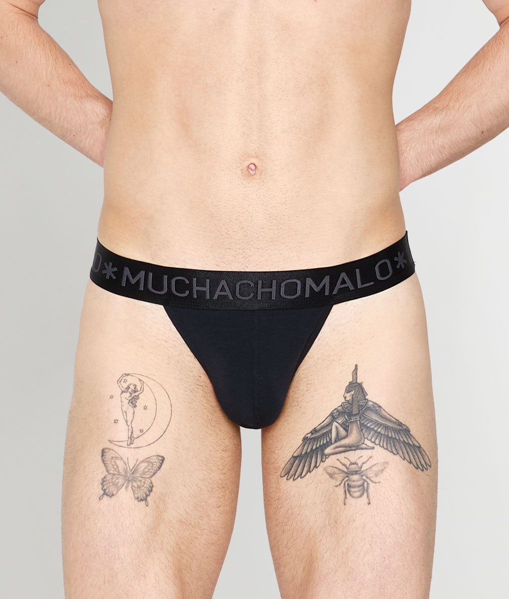Muchachomalo Dalmatian Solid Thong Anthracite