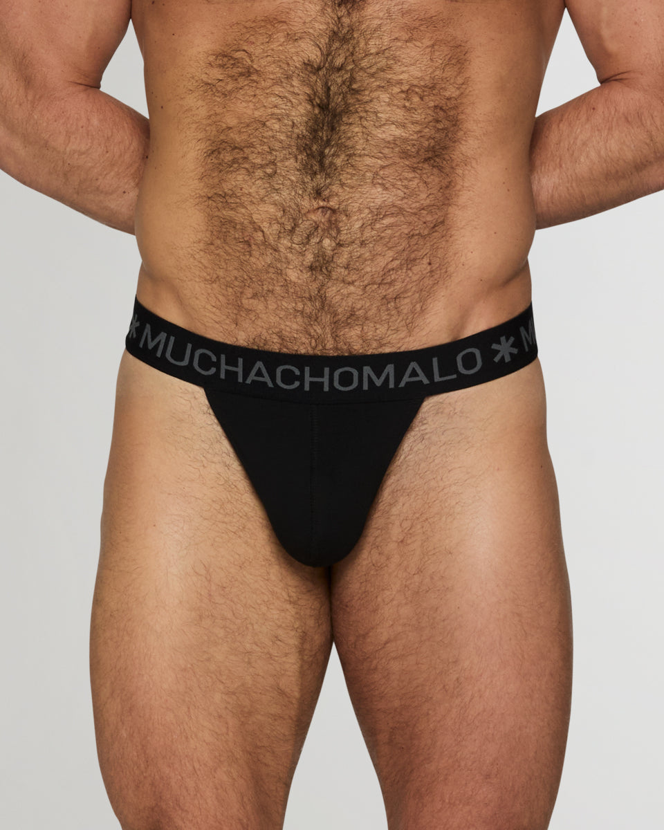 Muchachomalo Solid Thong Midnight-black