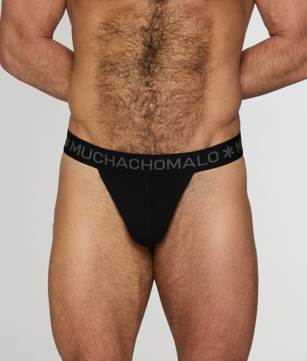 Muchachomalo Solid Thong Midnight-black