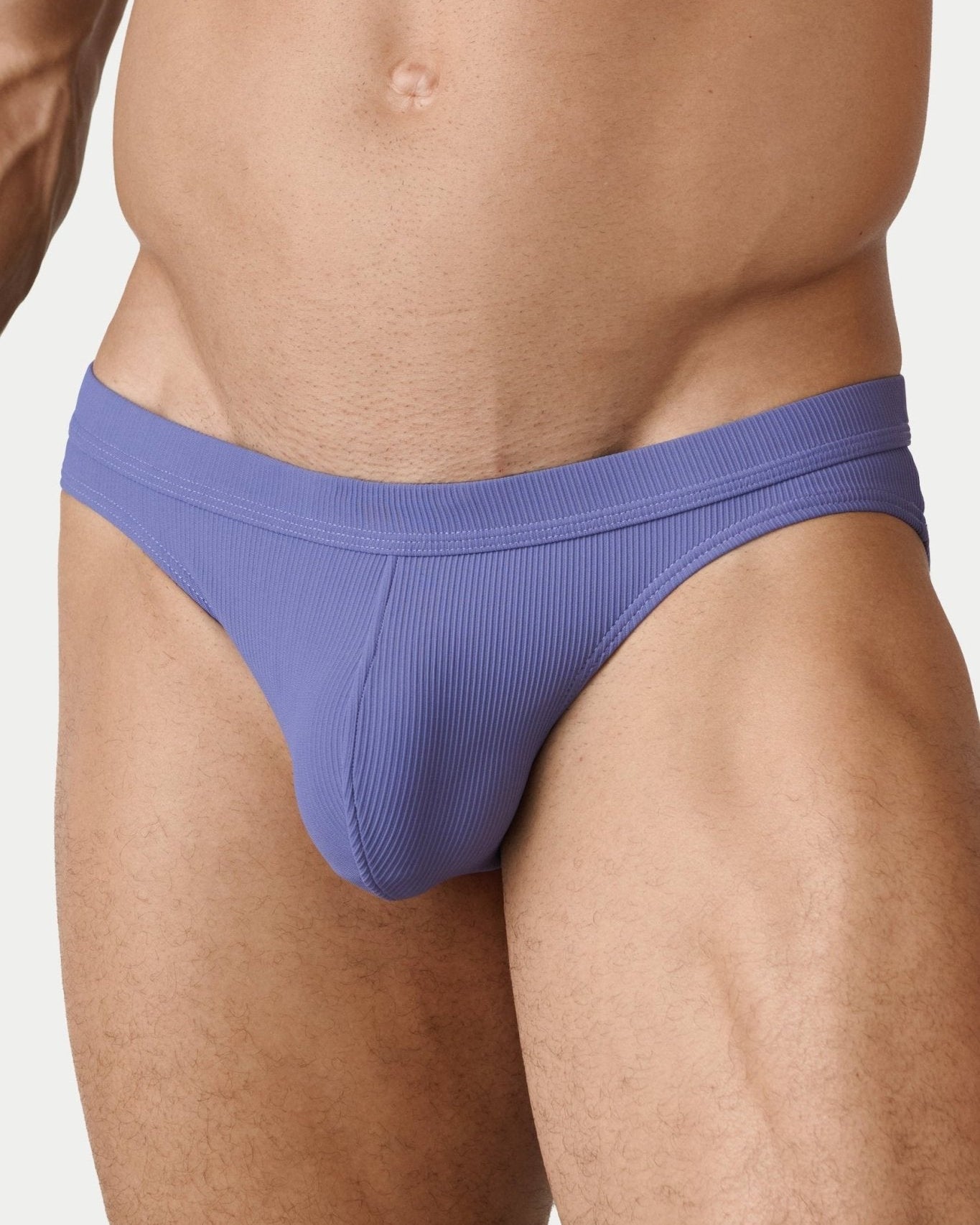AWRY Oasis Contour Swim Brief Lavender - men's swim brief liner close-up
