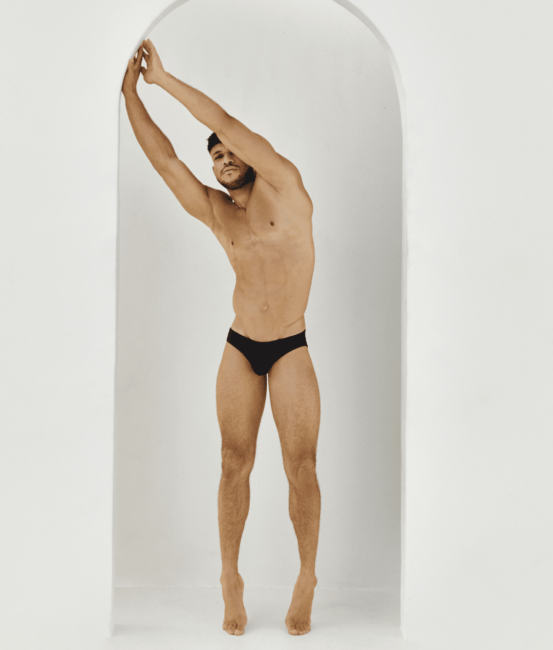 AWRY Oasis Swim Briefs Black - men's swim brief full body