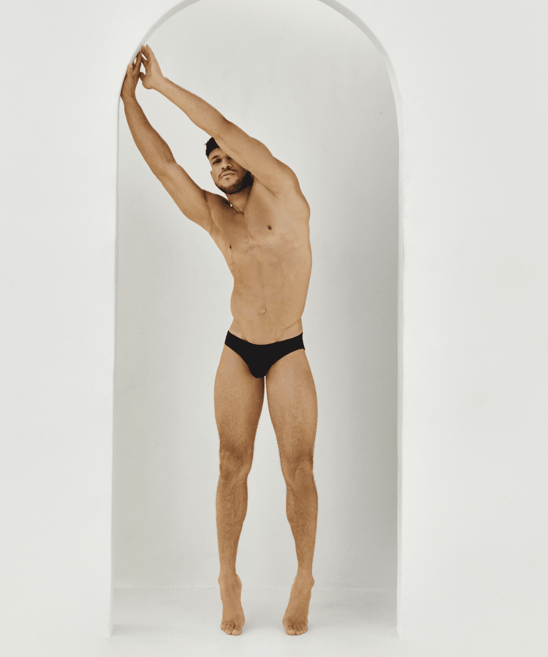 AWRY Oasis Swim Briefs Black - men's swim brief full body