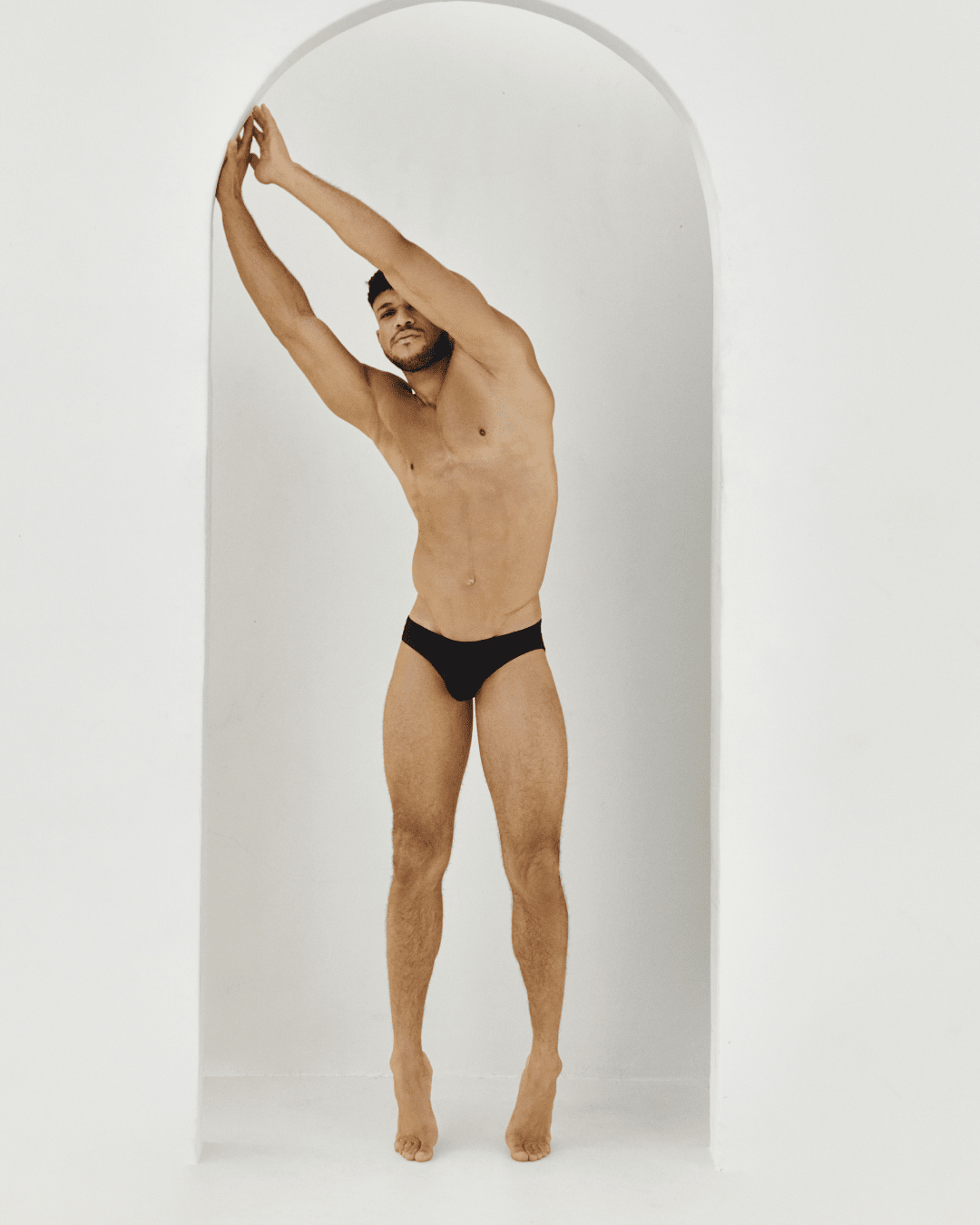 AWRY Oasis Swim Briefs Black - men's swim brief full body