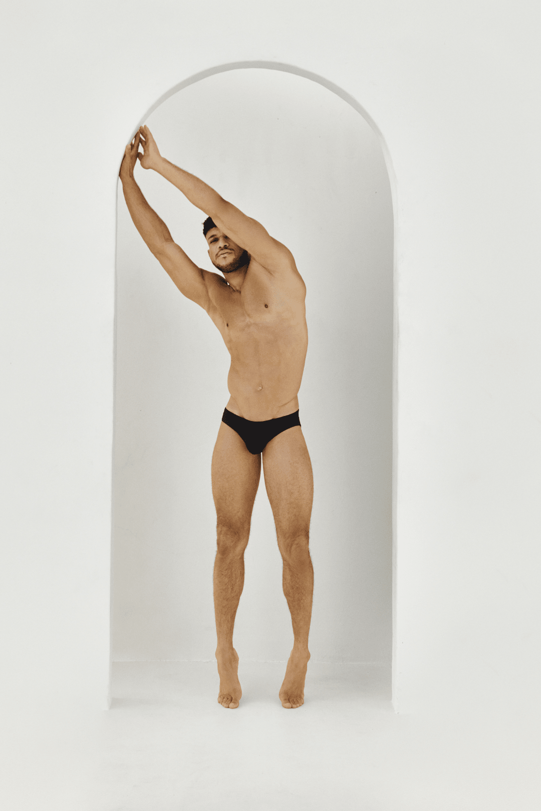 AWRY Oasis Swim Briefs Black - men's swim brief full body