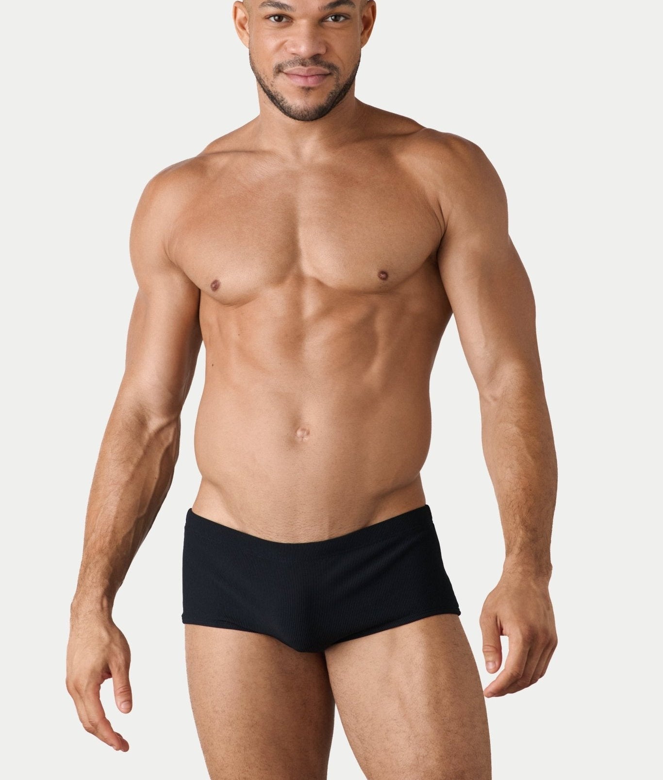 AWRY Oasis Swim Sunga Black - mens swim sungas front view