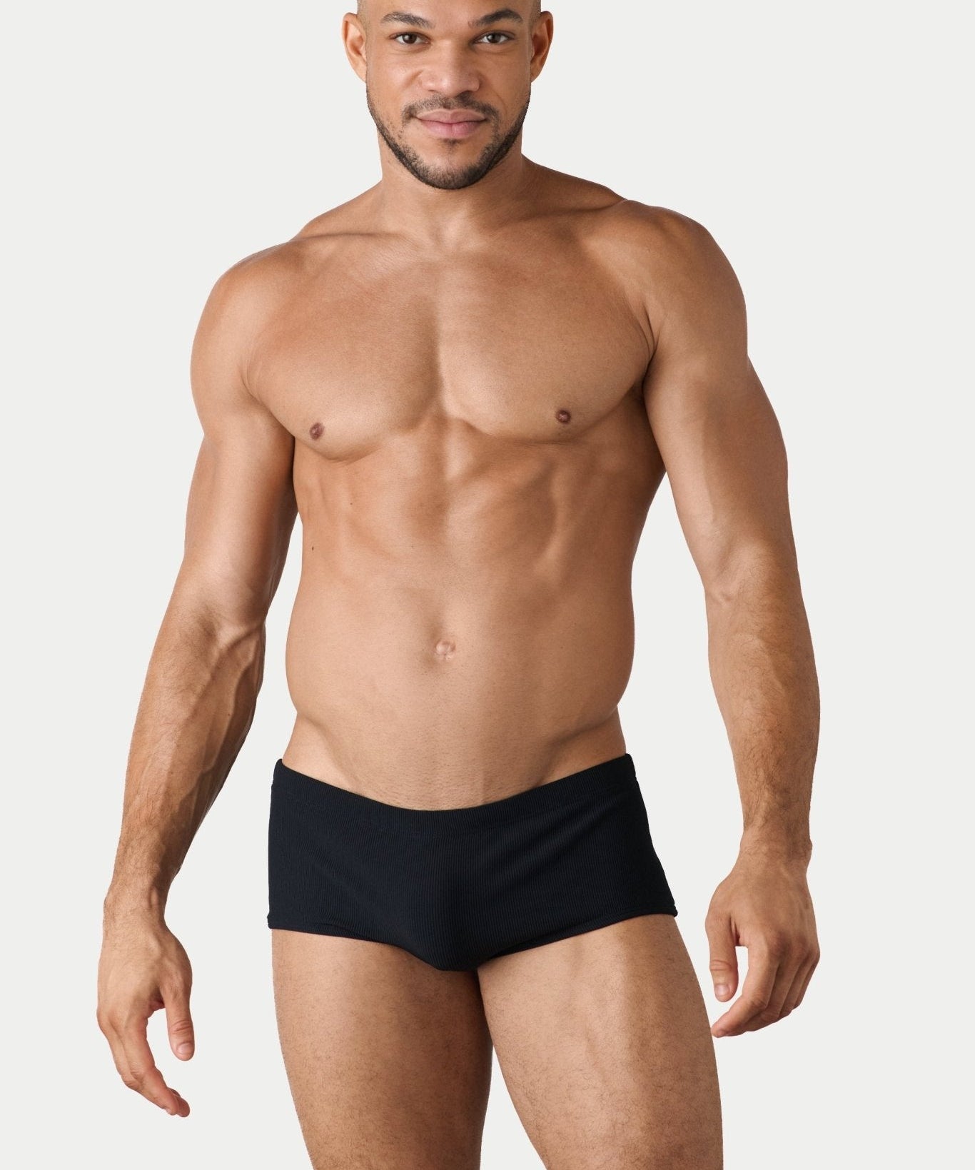 AWRY Oasis Swim Sunga Black - mens swim sungas front view