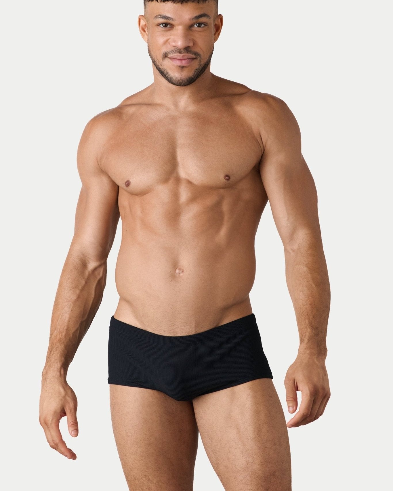 AWRY Oasis Swim Sunga Black - mens swim sungas front view