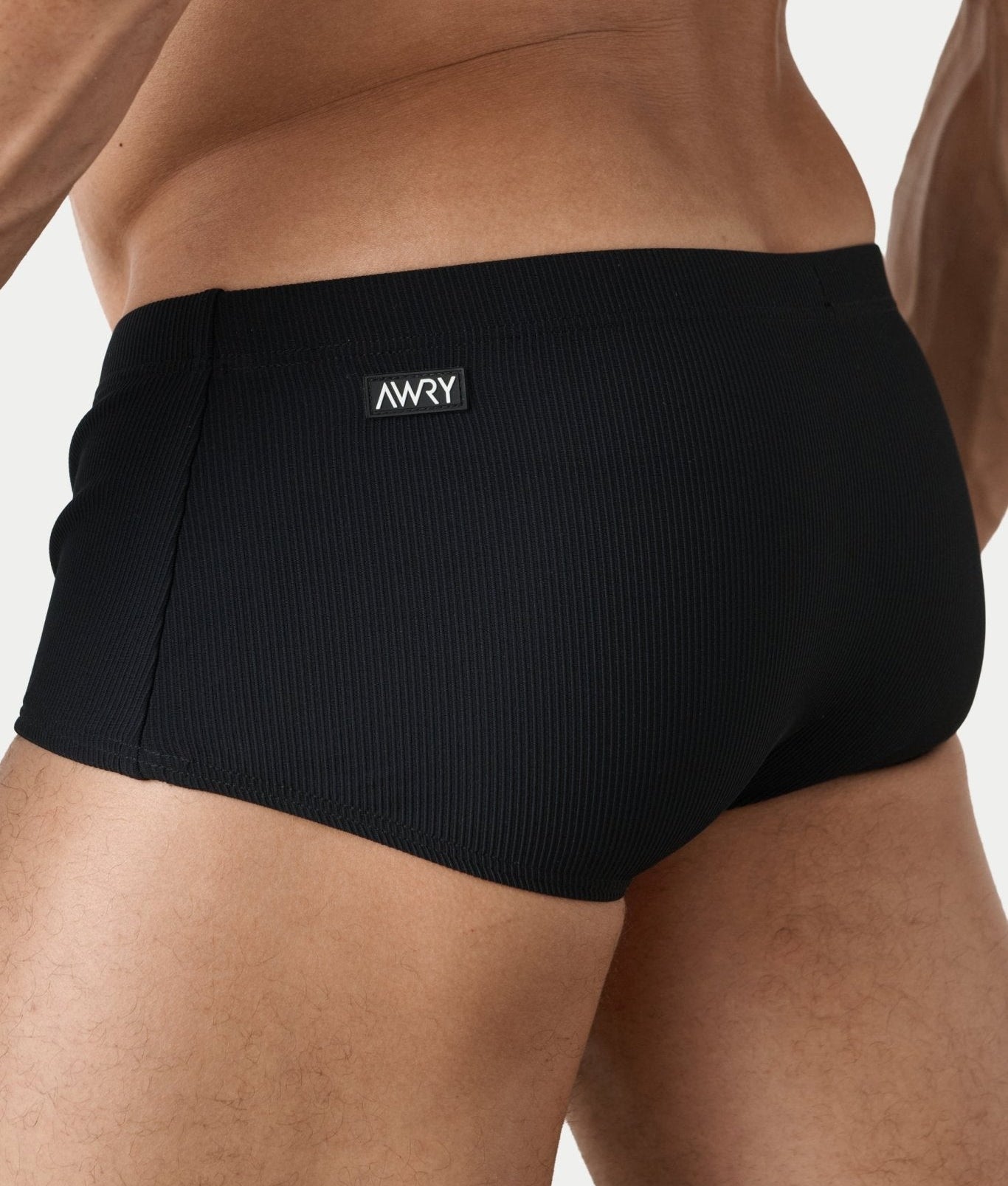 AWRY Oasis Swim Sunga Black - mens swim sungas back view