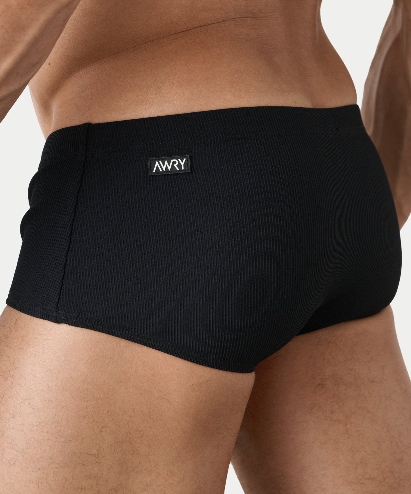 AWRY Oasis Swim Sunga Black - mens swim sungas back view