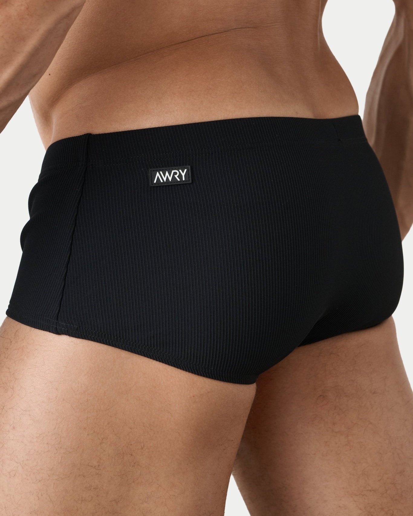 AWRY Oasis Swim Sunga Black - mens swim sungas back view