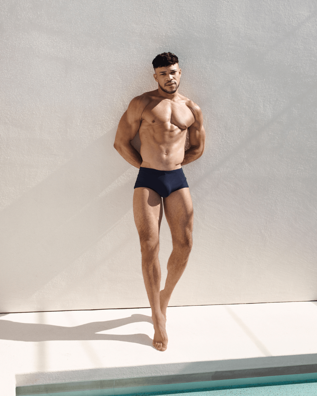 AWRY Oasis Swim Sunga Navy - men's swim sunga full body