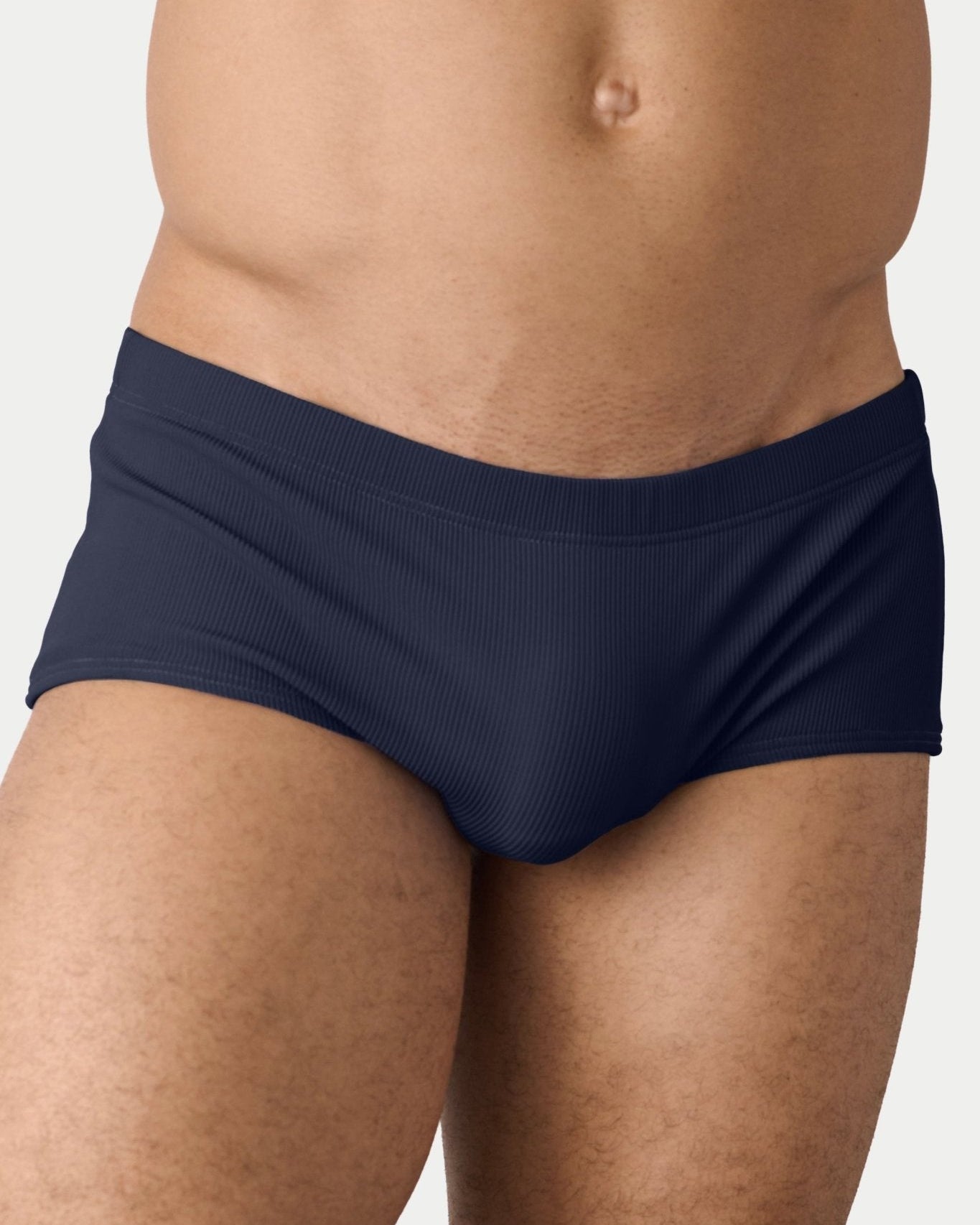 AWRY Oasis Swim Sunga Navy - men's swim sunga waistband detail