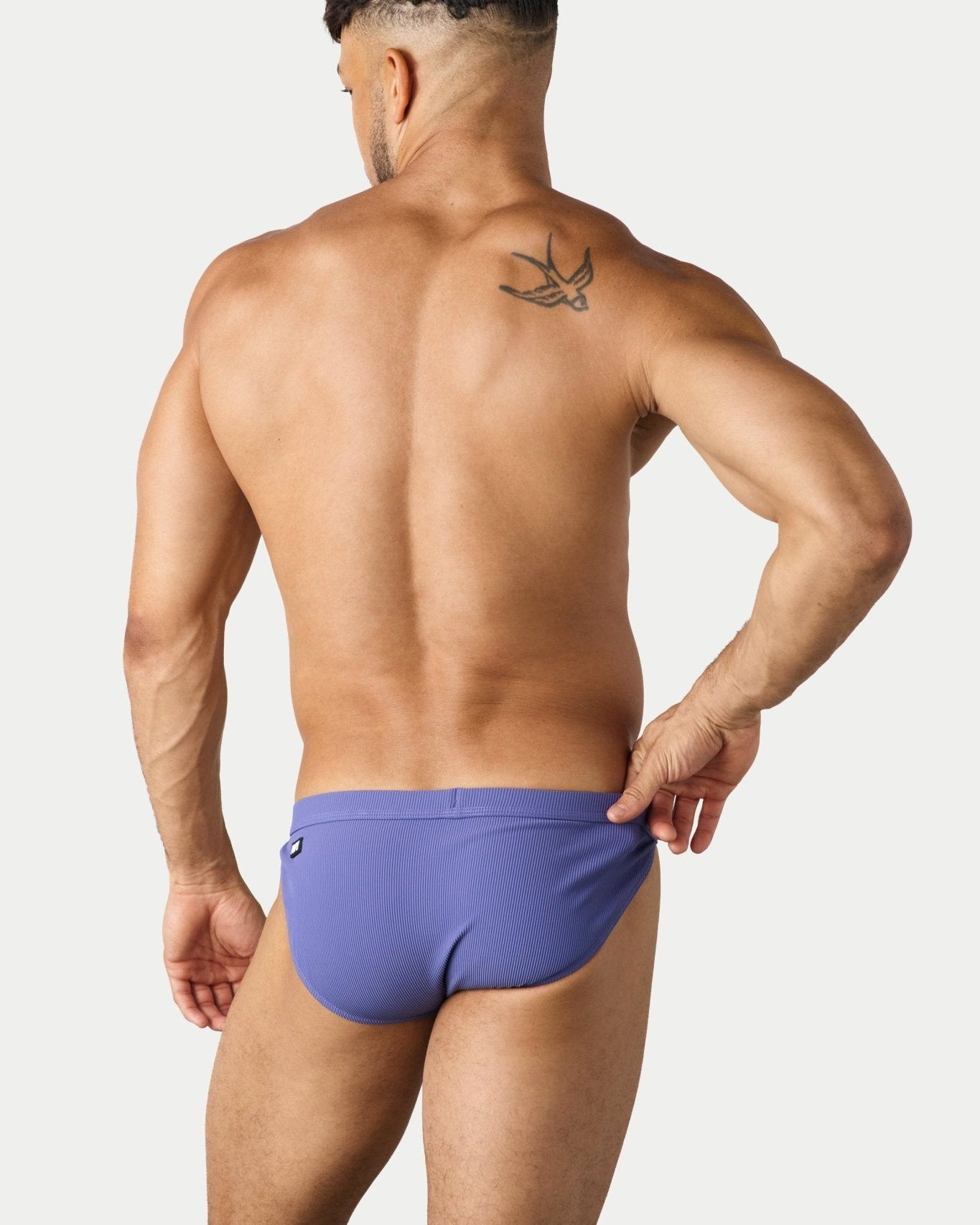 AWRY Oasis Swim Tanga Lavender - mens swim briefs back view