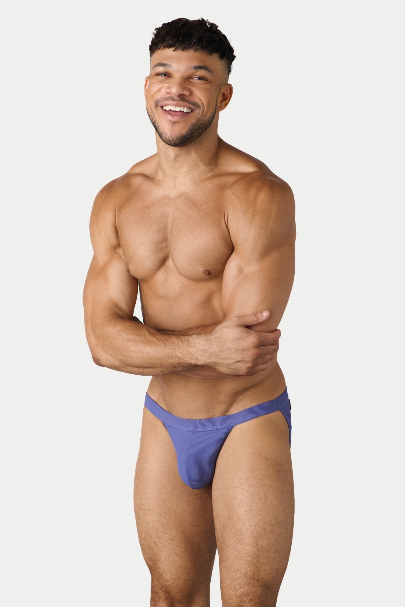 AWRY Oasis Swim Tanga Lavender - men's swim brief liner close-up