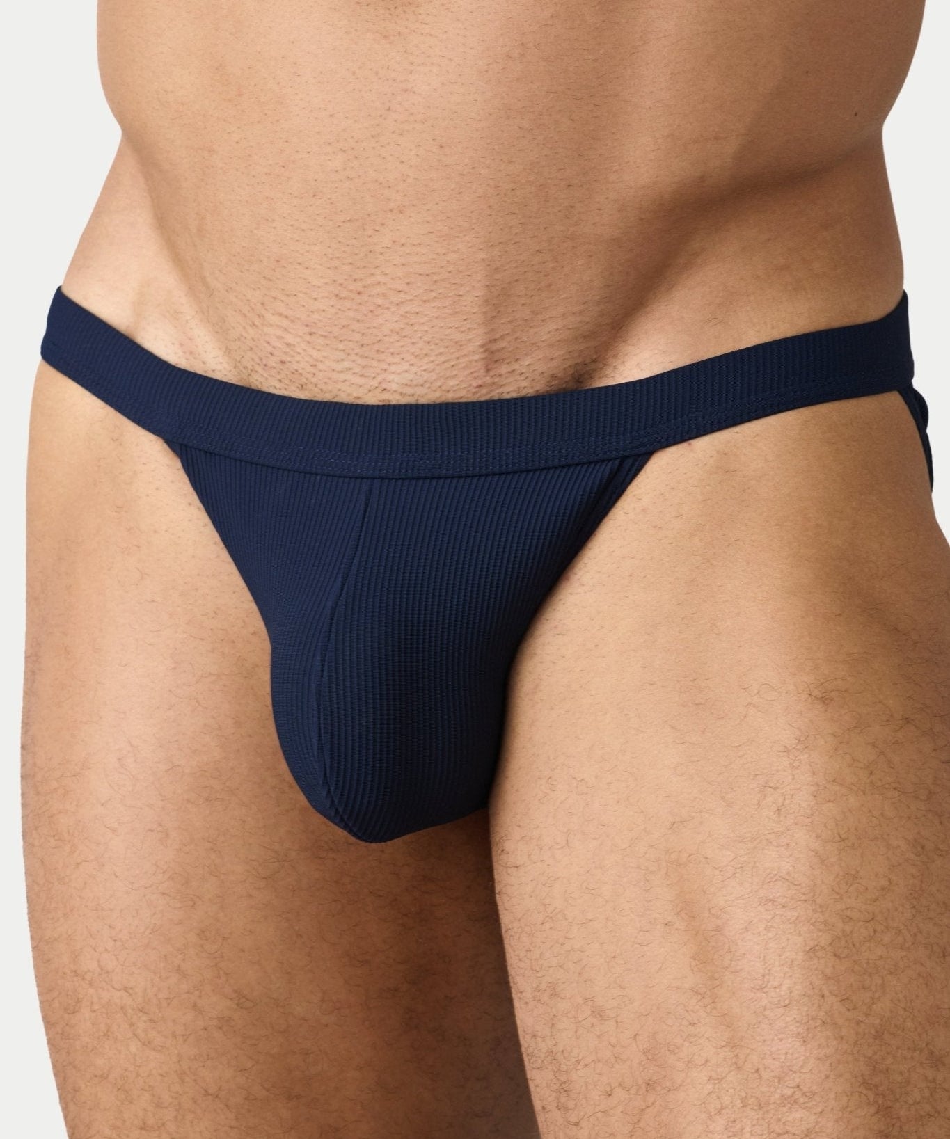 AWRY Oasis Swim Tanga Navy - men's swim brief waistband detail