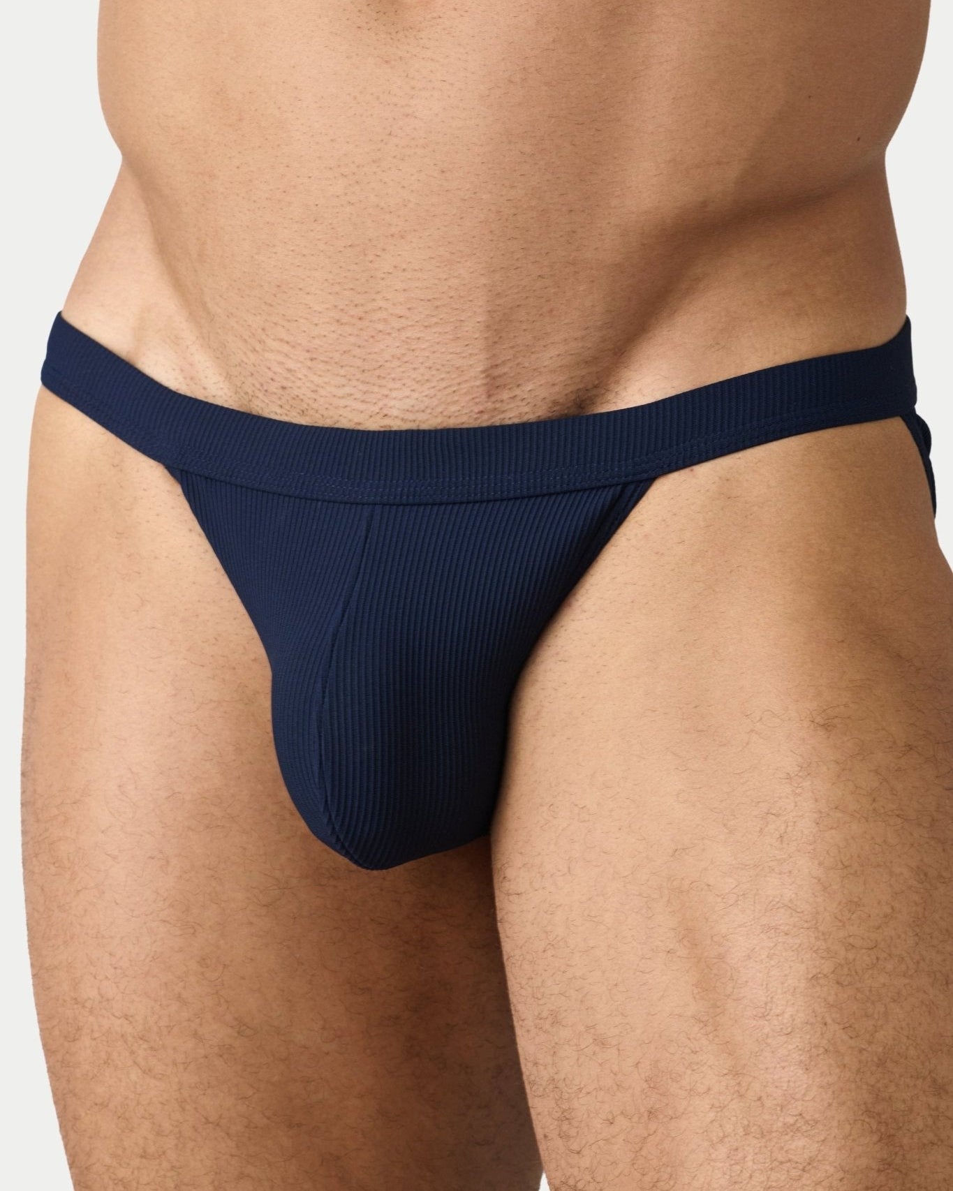 AWRY Oasis Swim Tanga Navy - men's swim brief waistband detail