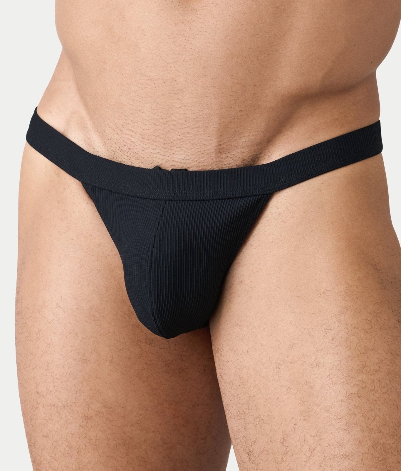 AWRY Oasis Swim Thong Black - men's swim thong waistband detail
