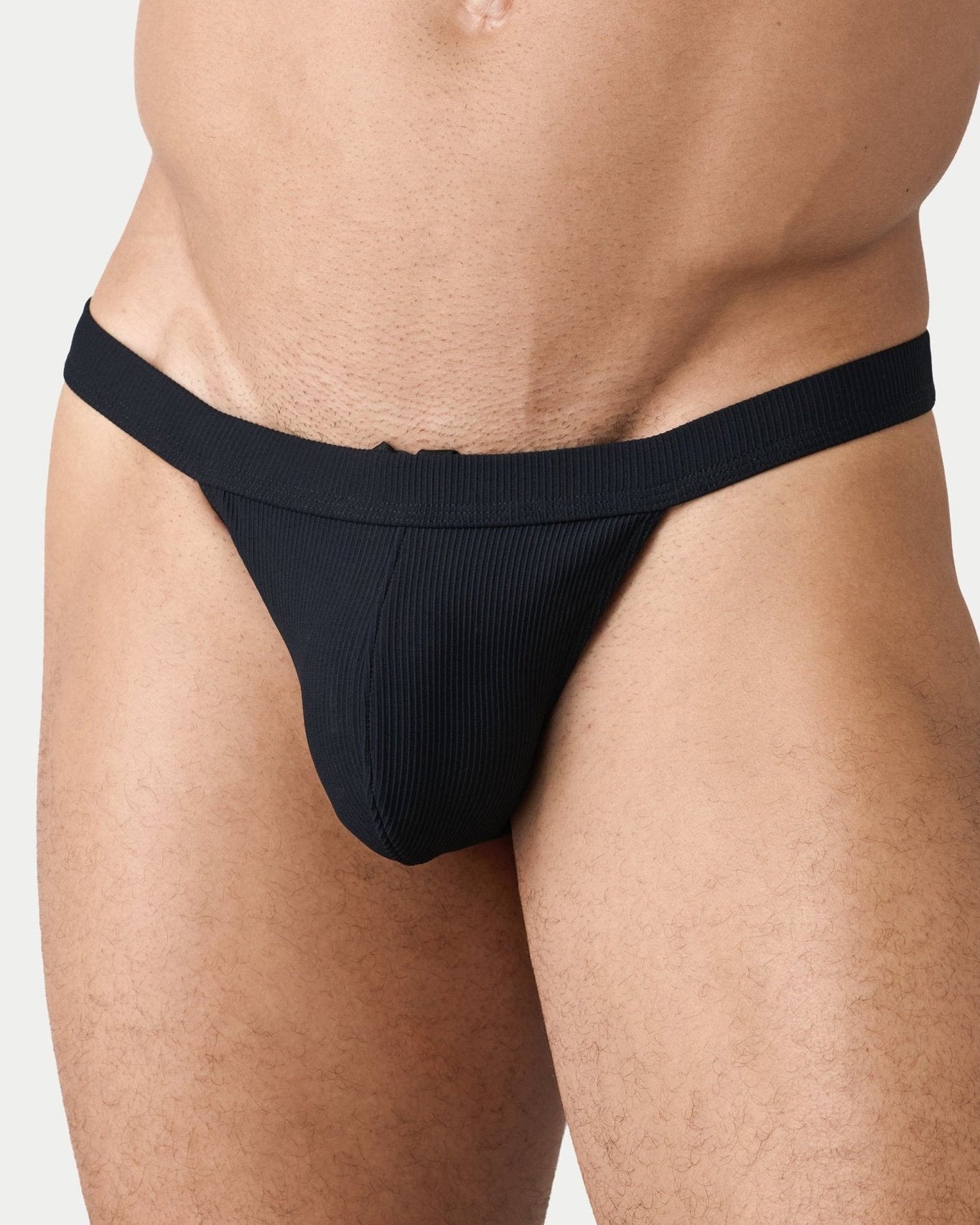 AWRY Oasis Swim Thong Black - men's swim thong waistband detail