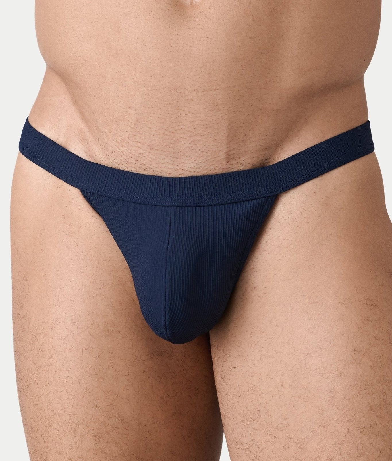 AWRY Oasis Swim Thong Navy - men's swim thong waistband detail