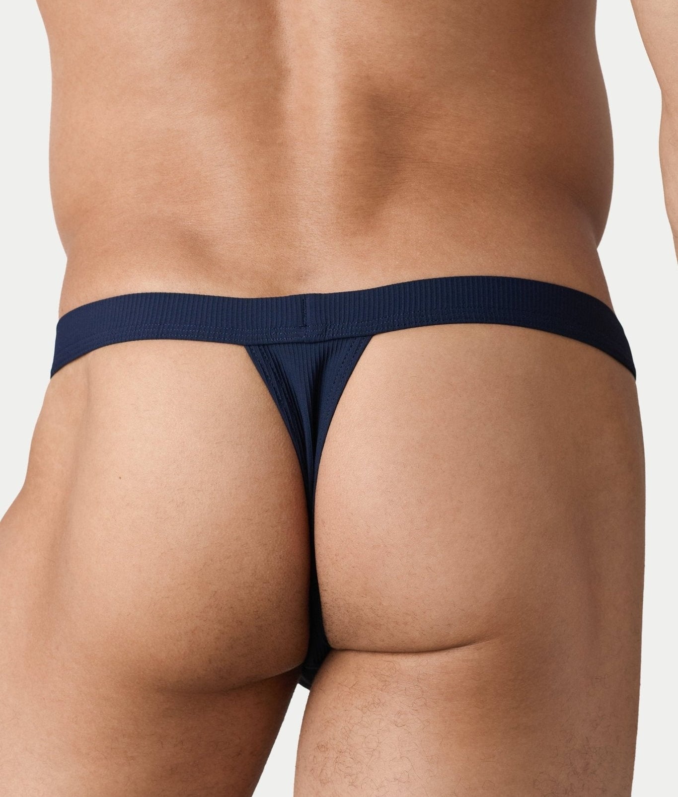 AWRY Oasis Swim Thong Navy - mens swim thongs back view
