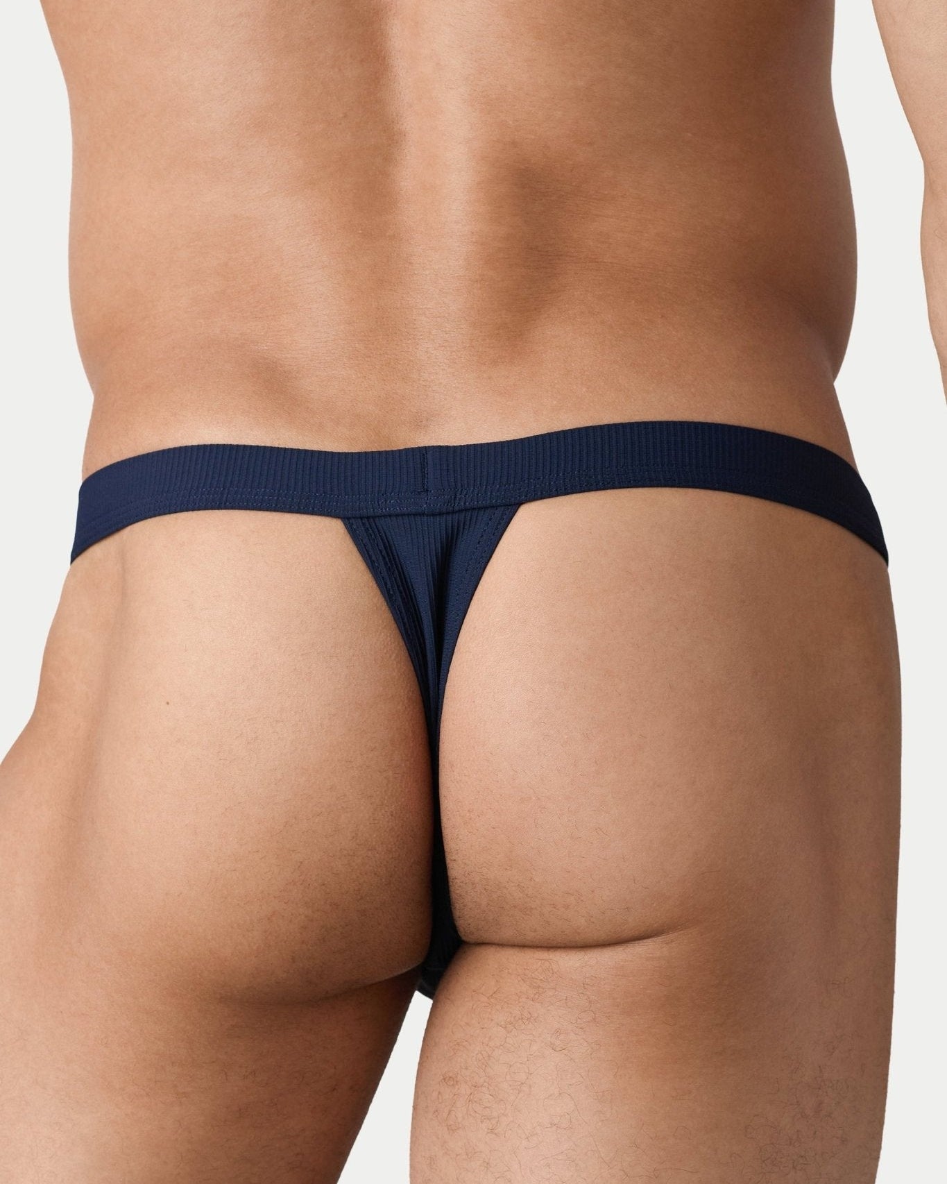 AWRY Oasis Swim Thong Navy - mens swim thongs back view