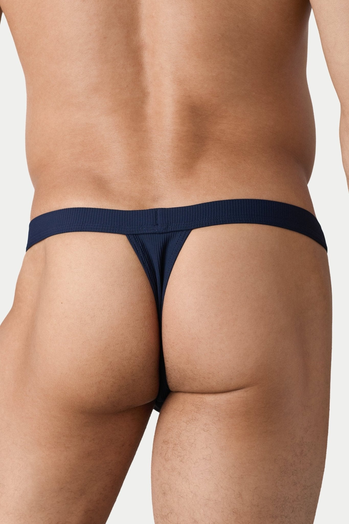 AWRY Oasis Swim Thong Navy - mens swim thongs back view