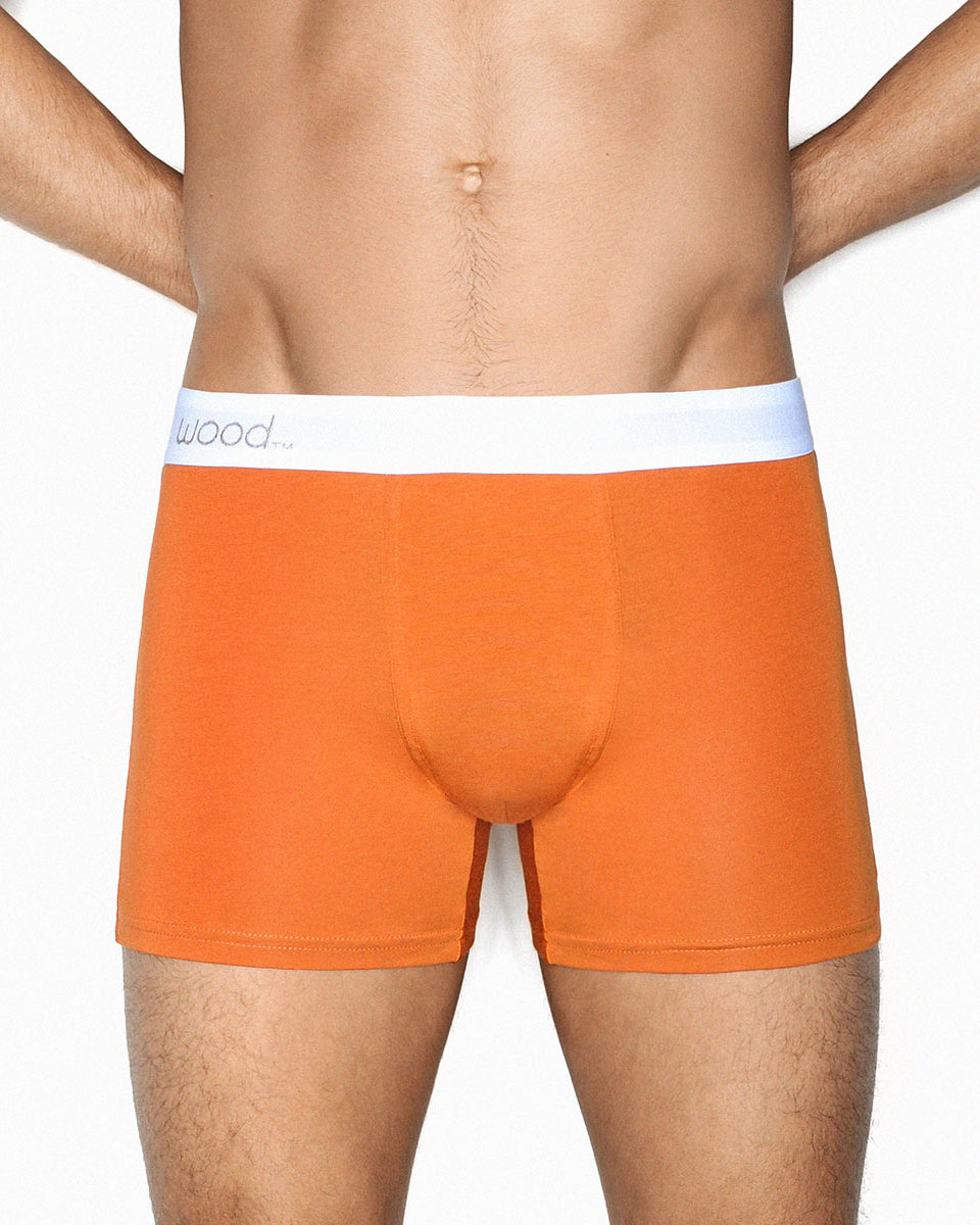 Wood Boxer Brief Bright-orange
