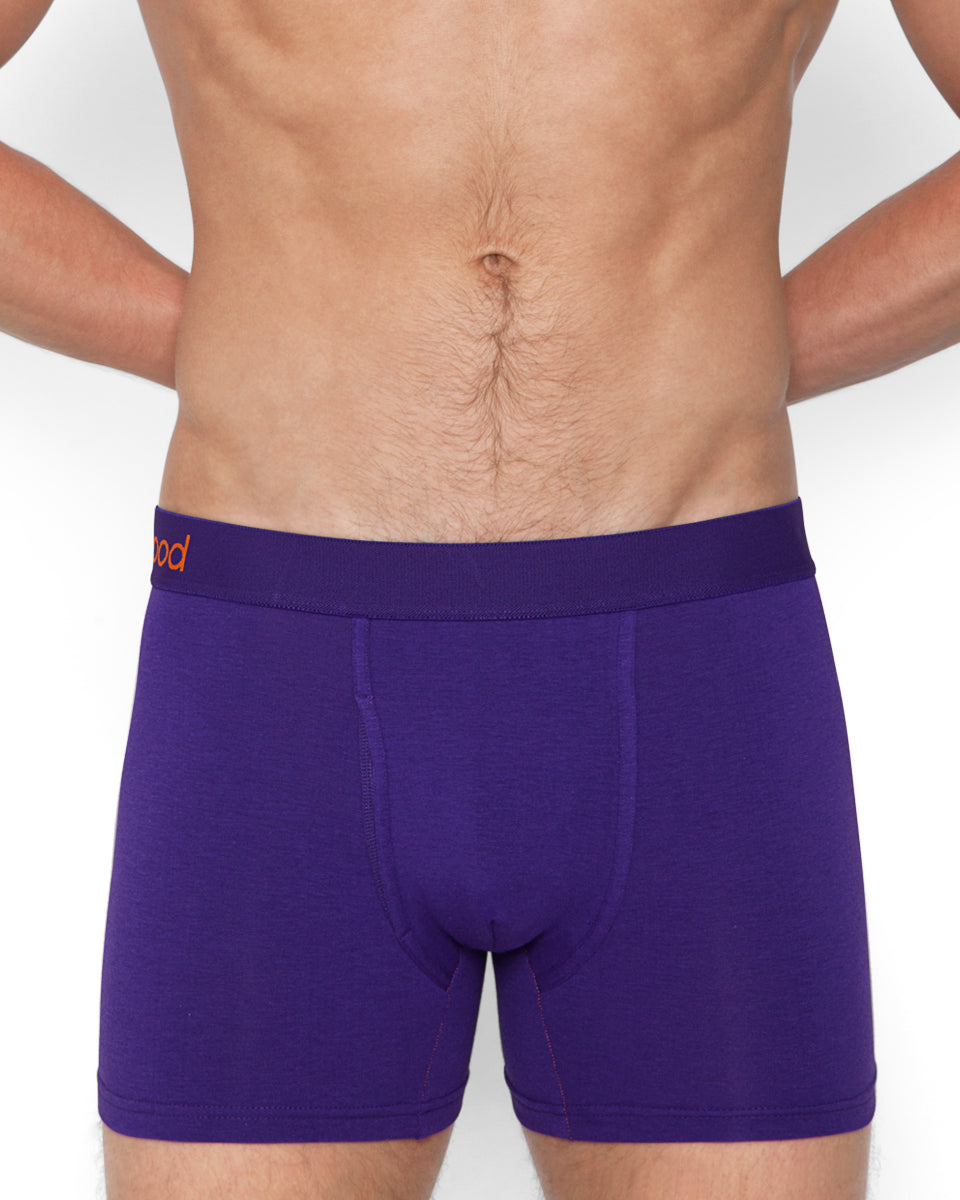 Wood Boxer Brief with Fly Royal-purple