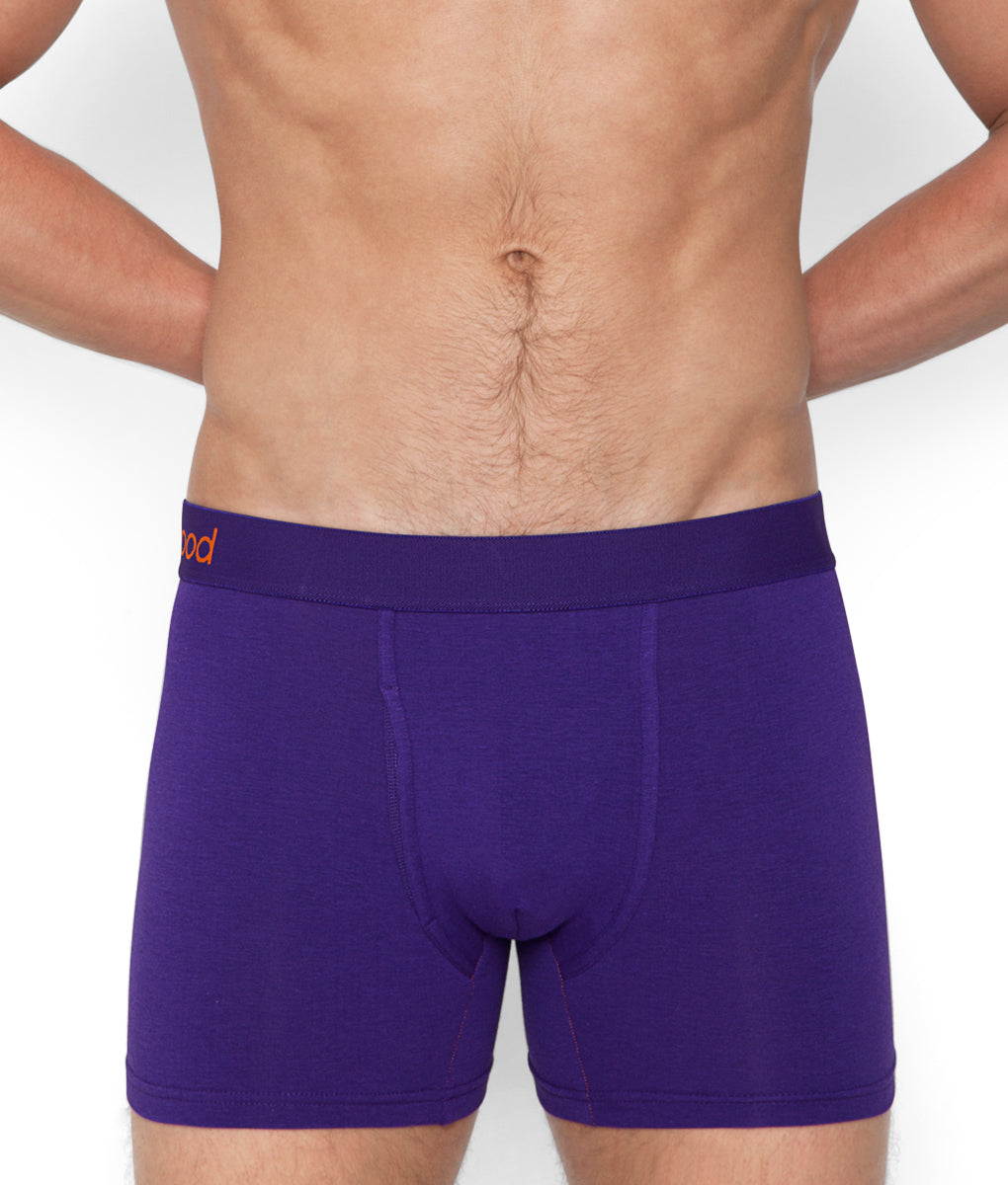 Wood Boxer Brief with Fly Royal-purple