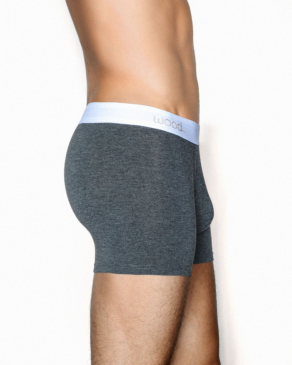 Wood Boxer Brief Charcoal-grey
