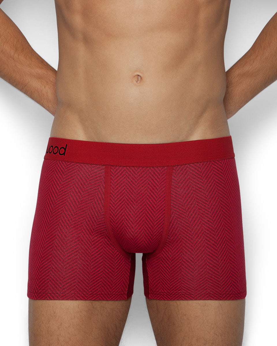 Wood Boxer Brief with Fly Red-herring