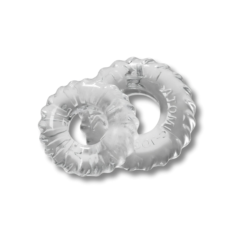 OXBALLS 2-Pack Of Stretchy Truckt Cockring Clear