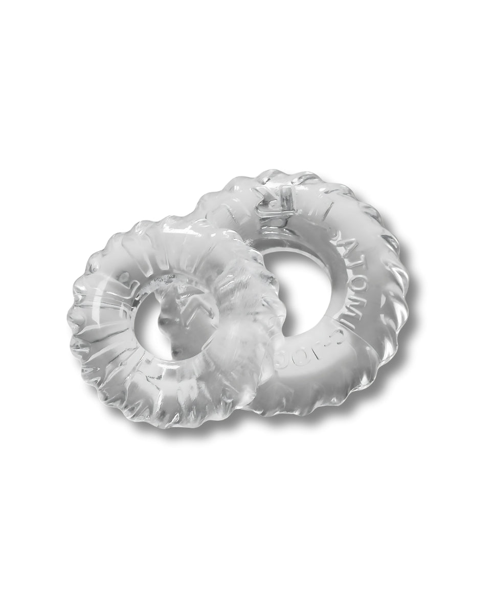 OXBALLS 2-Pack Of Stretchy Truckt Cockring Clear