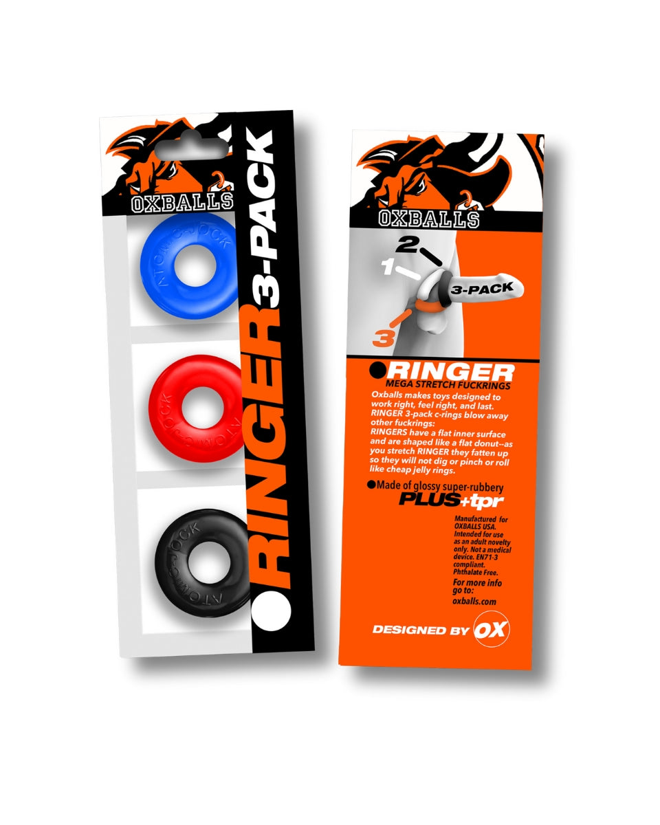OXBALLS 3-Pack Of Do-Nut Ringer Cockrings 1 Multi