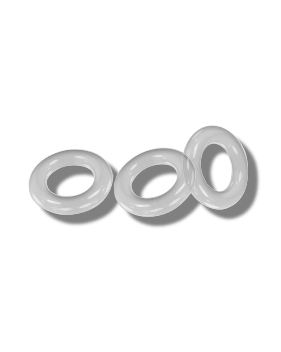 OXBALLS 3-Pack of Stretchy Willy Rings Cockrings Clear