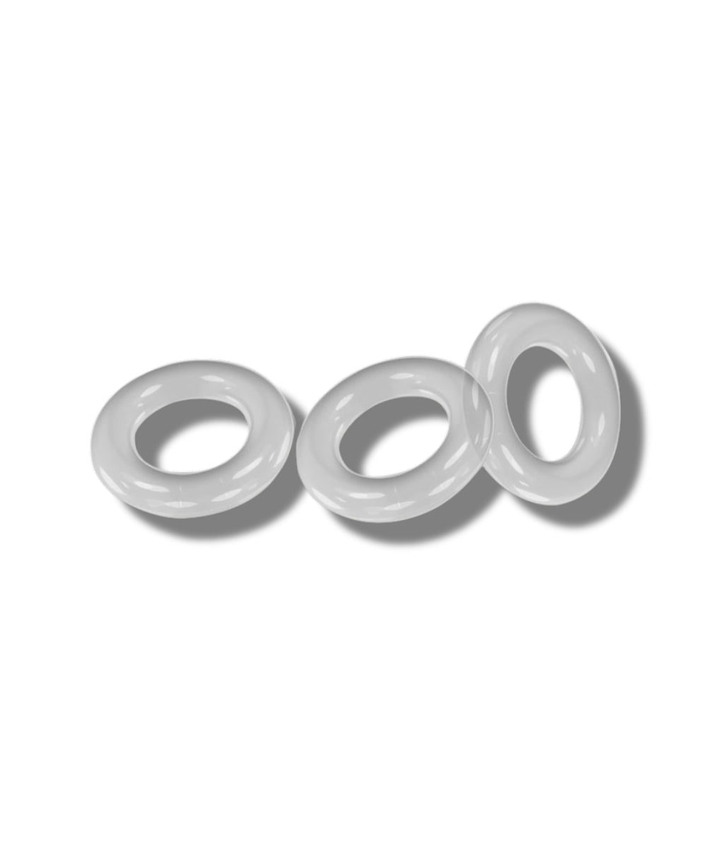 OXBALLS 3-Pack of Stretchy Willy Rings Cockrings Clear