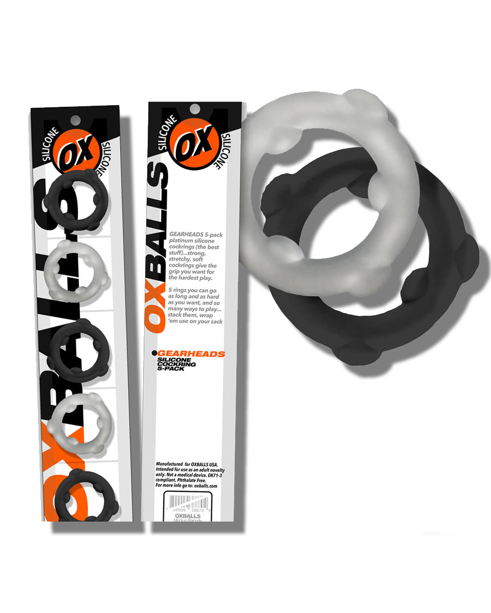 Oxballs Gearheads 5-Pack Spinner Rings Black-vapor