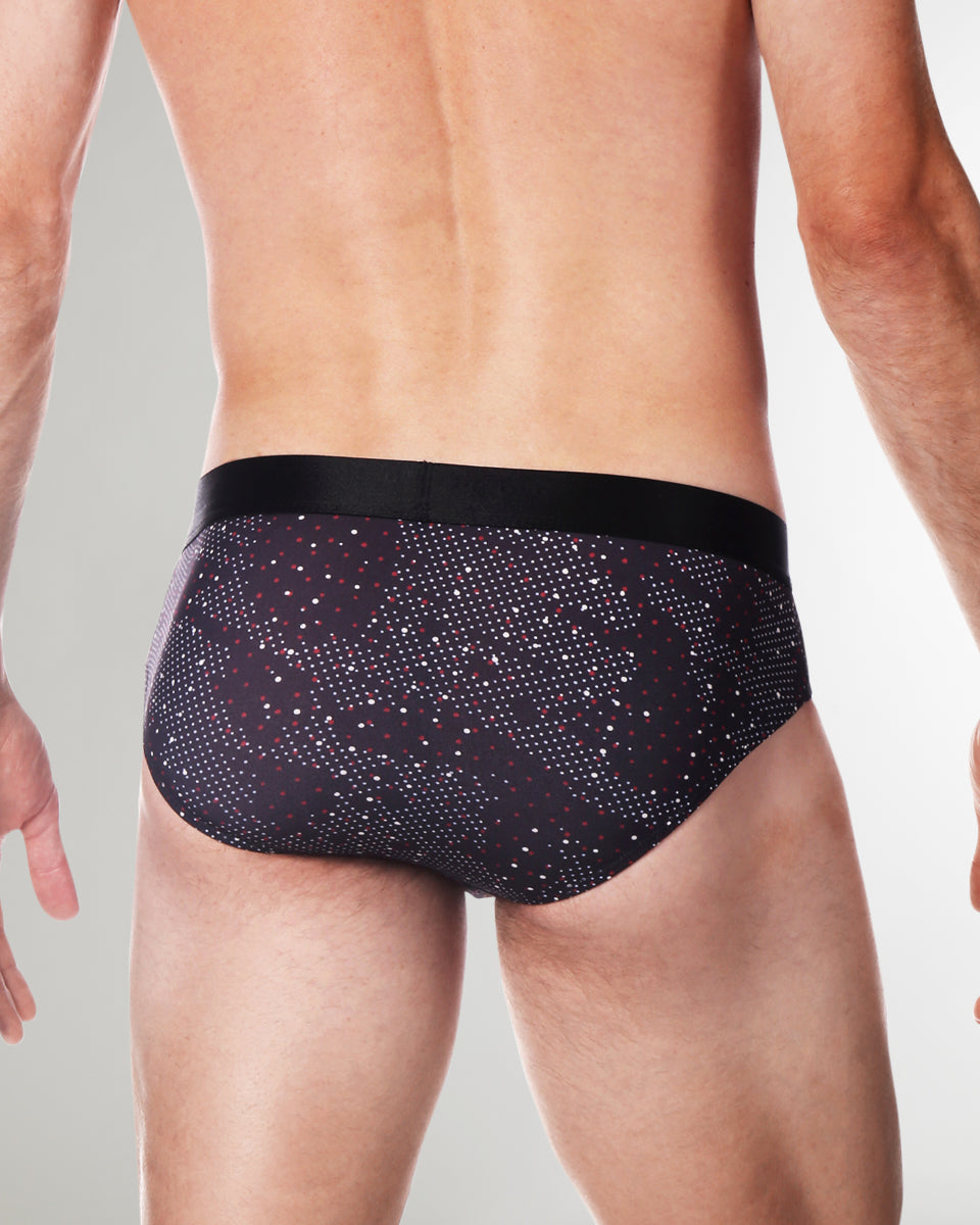 Parke & Ronen Printed Low-Rise Brief Black-andromeda