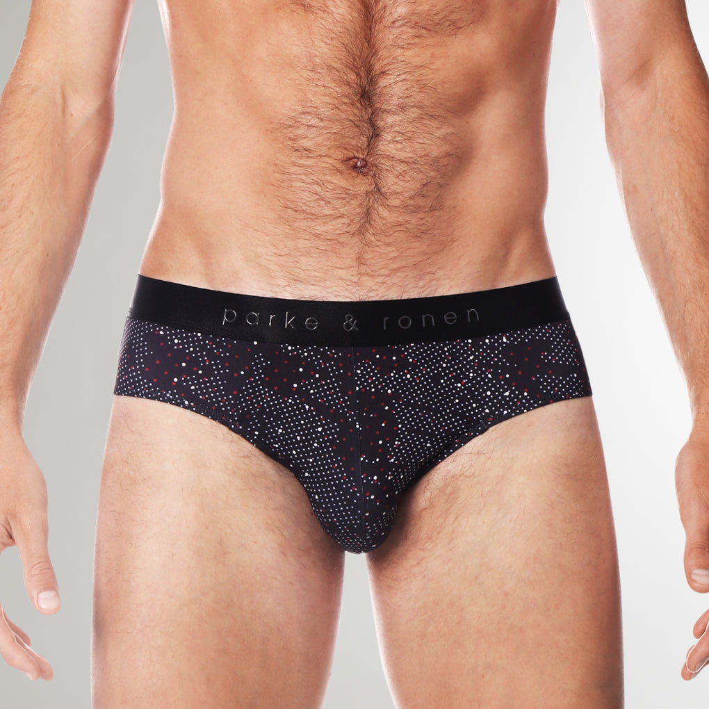Parke & Ronen Printed Low-Rise Brief Black-andromeda