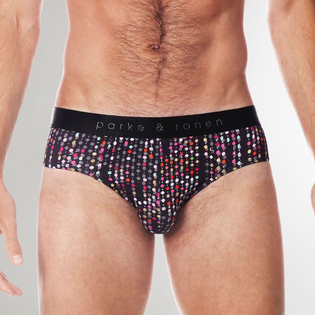 Parke & Ronen Printed Low-Rise Brief Parke & Ronen Printed Low-Rise Brief Jet-black-gala