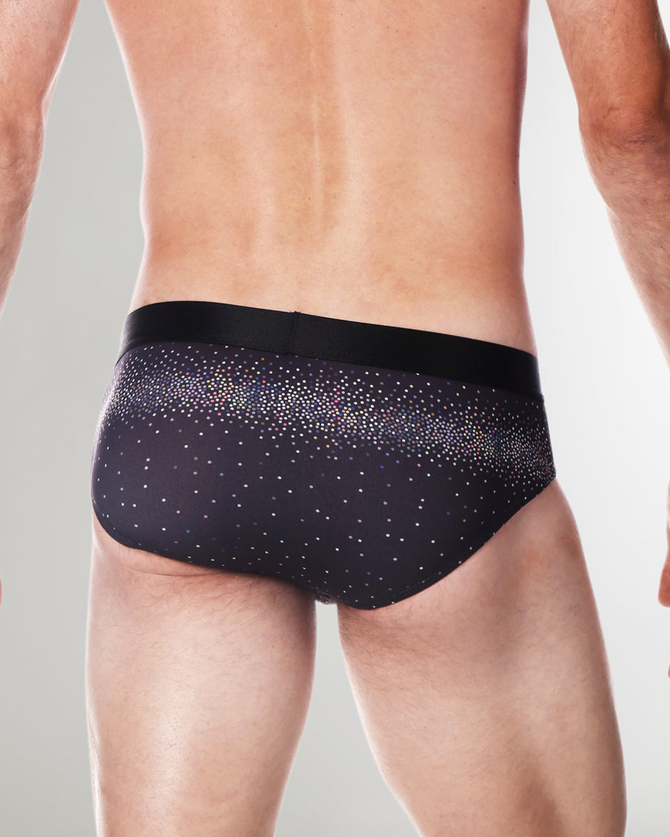 Parke & Ronen Printed Low-Rise Brief Onyx-sparkle